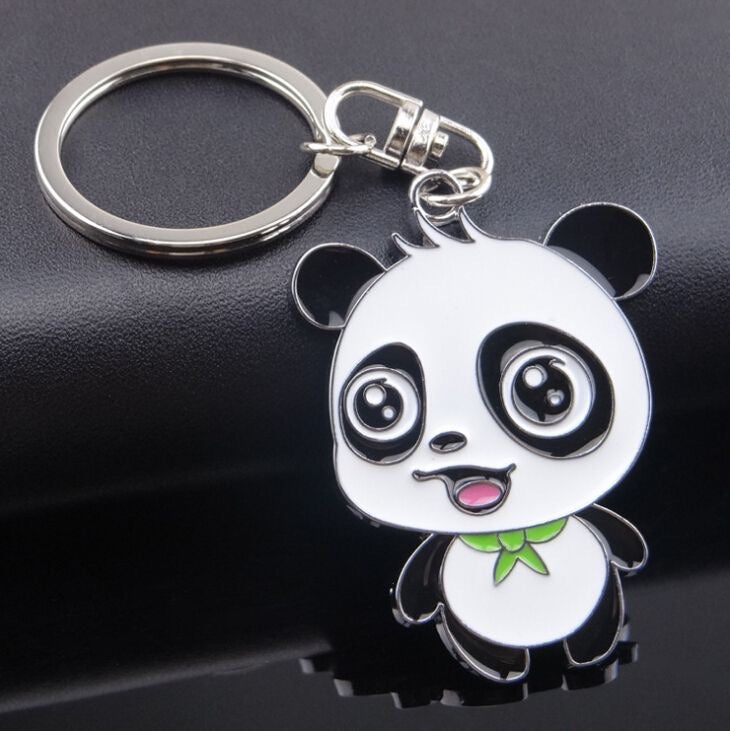 FUNNYFAIRYE Plush Panda Keychain, Big Eyes Panda Keyring Doll Cute Bag  Accessories Car Key Chain Decorations 