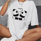 Panda Love White T-Shirt