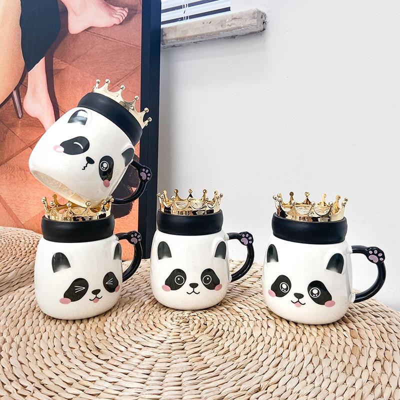 Funky Panda Coffee Mugs Gift Set - Kawaii Panda - Making Life Cuter