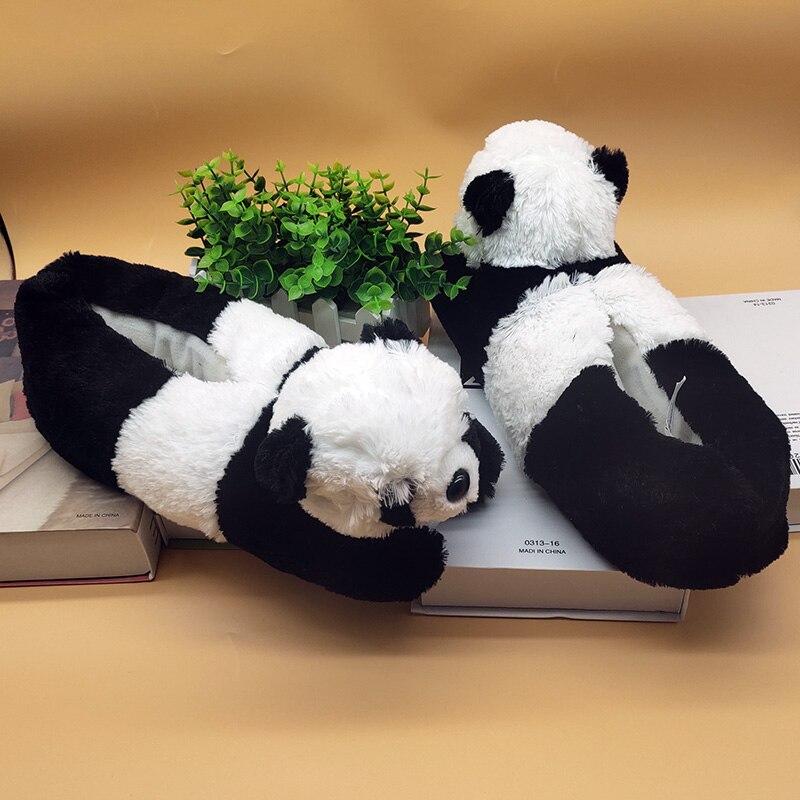 Fluffy panda online slippers