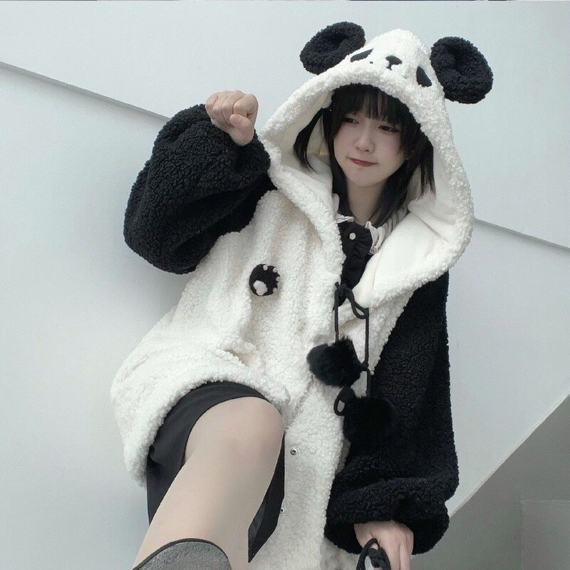 Panda with top hoodie