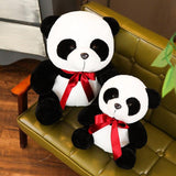 Panda Plush Big Red Ribbon