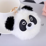 Panda Pom Pom Keychain