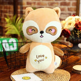 Red Panda Plush Love Gray