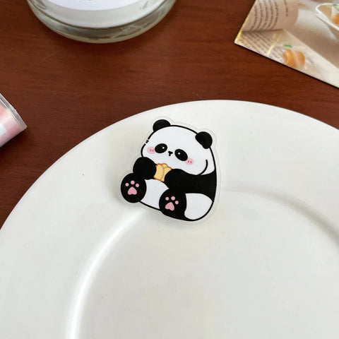 Cute Panda Acrylic Brooch