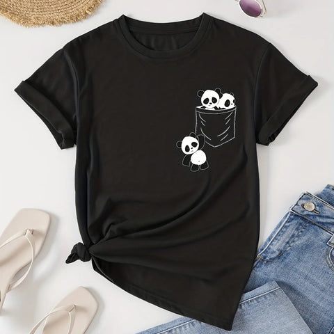 Panda Print T-Shirt