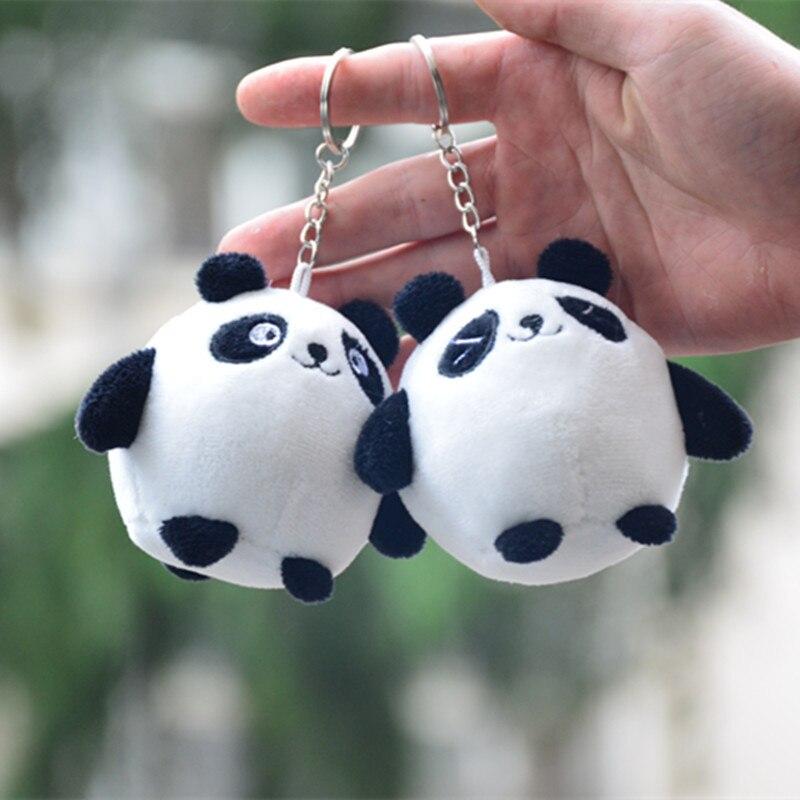 Panda Plush Keychain - Woolly Fluffy Panda Keyring for Keys and Bags