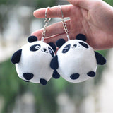 Fluffy Panda Keychain
