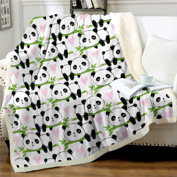 Fuzzy panda blanket new arrivals