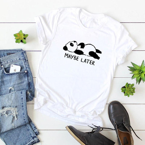 Maybe Later Panda T-Shirt