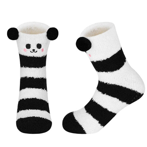 Panda Bear Fuzzy Socks