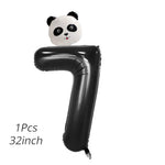 Panda Birthday Balloon with age number