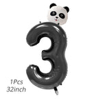 Panda Birthday Balloon with age number