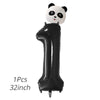 Panda Birthday Balloon with age number