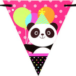 Panda Birthday Decorations Banner Girl