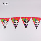 Panda Birthday Decorations Banner Girl
