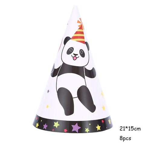 Panda Birthday Decorations Hats Stars