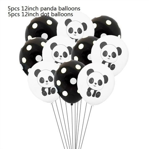 Panda Birthday Decorations Lot of Balloons