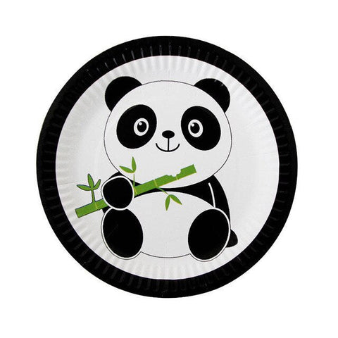 Panda Birthday Decorations Plate