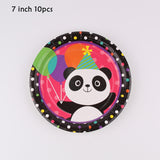 Panda Birthday Decorations Plates Girl