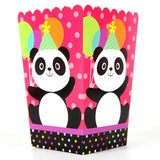 Panda Birthday Decorations Popcorn Box Girl