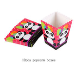 Panda Birthday Decorations Popcorn Box Girl