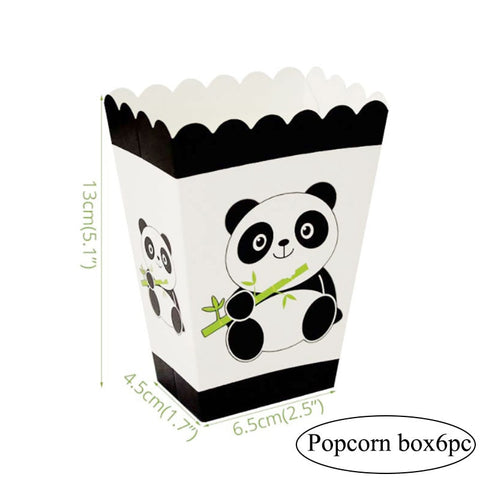 Panda Birthday Decorations Popcorn Box