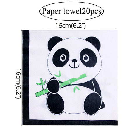 Panda Birthday Decorations Towel