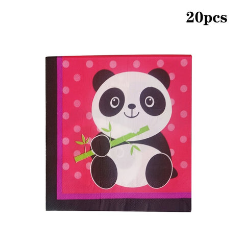 Panda Birthday Decorations Towels Girl