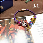 Panda Charm Bracelet with Purple Stones