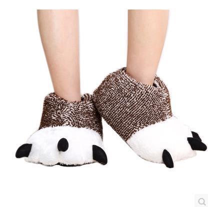 Plush Animal Paw Slippers,Fun Novelty Bear Claw Slippers,Adult Monster Dino  Slippers,for Kids and Adult - Walmart.com