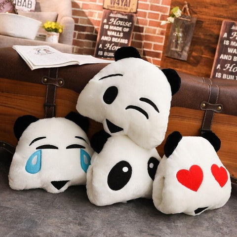 Panda Plush Emoji Cushion