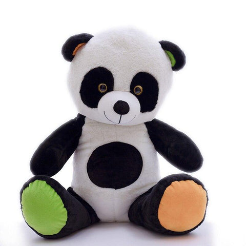 Panda Plush for Baby Orange and Green