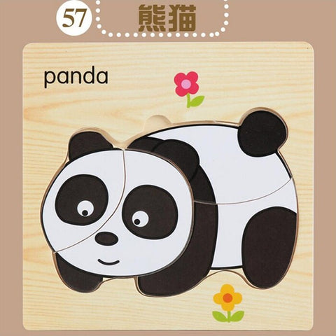 Panda Puzzle Baby Wooden