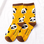 Panda Socks Yellow & Brown
